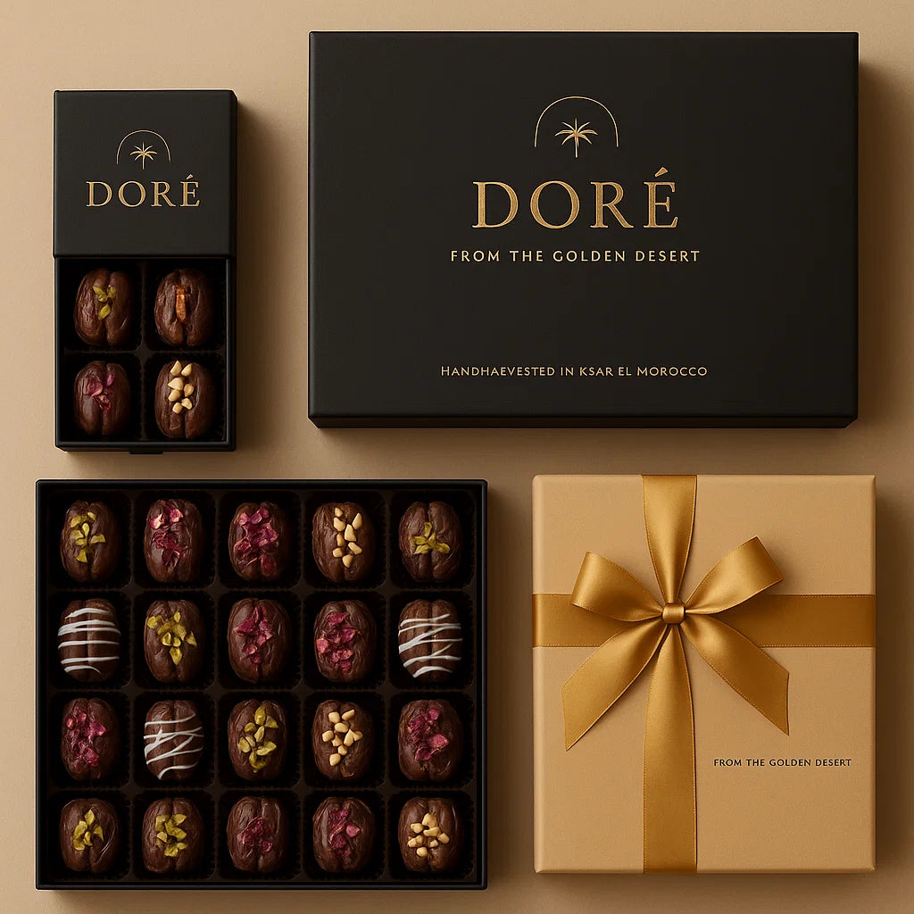 Dattes de qualité supérieure + noix fines + chocolat onctueux = un luxe irrésistible.