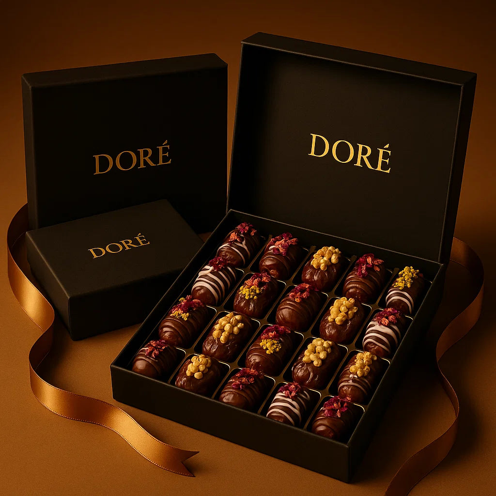 Dattes de qualité supérieure + noix fines + chocolat onctueux = un luxe irrésistible.